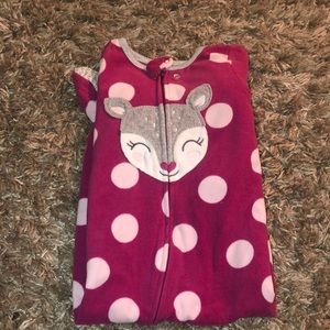 🔴Baby Girls Carters Fleece Sleeper Pajamas 24months🔴